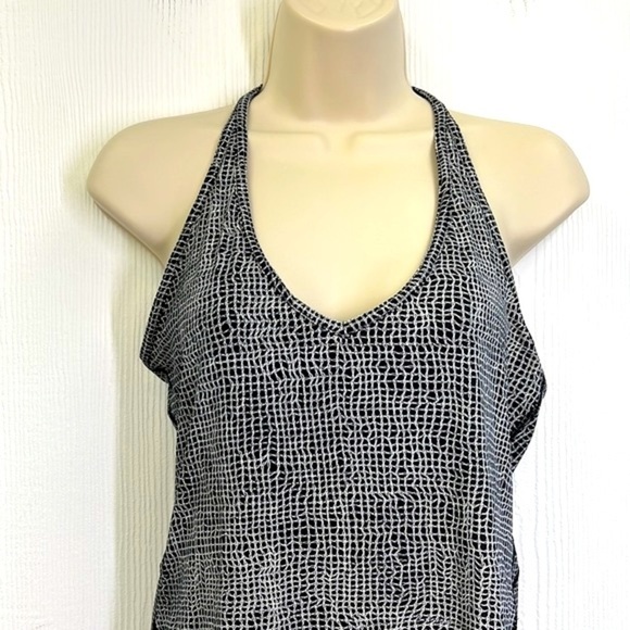 Lululemon Athletica - Wild And Free Black And White Racerback Tank Top Size 6 - Picture 7 of 11